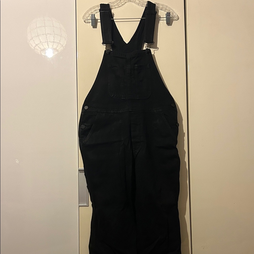 BDG Black Denim Overalls with Front Bib